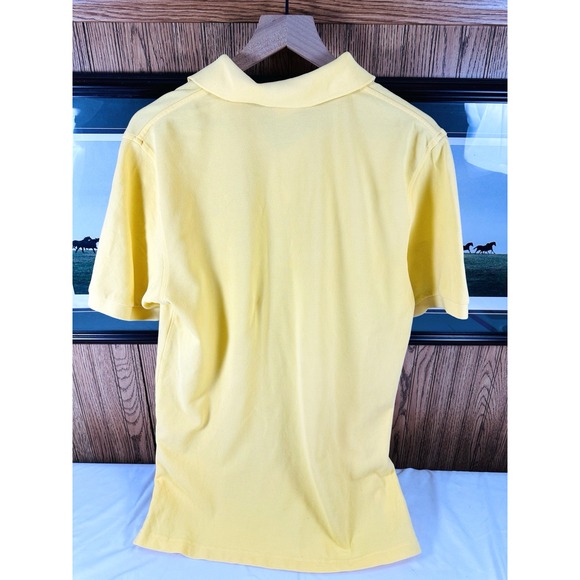 Brooks Brothers Mens Solid YELLOW Performance Polo‎ Shirt Short Sleeve MEDIUM - Picture 2 of 10